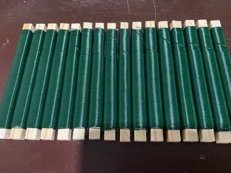 Multiple-green-florist-wire