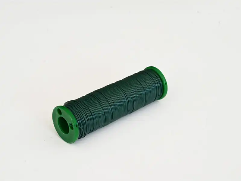 green-floral-spool-wire